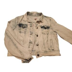 Bongo Acid washed Womens Jean Jacket sz Large Denim streetwear